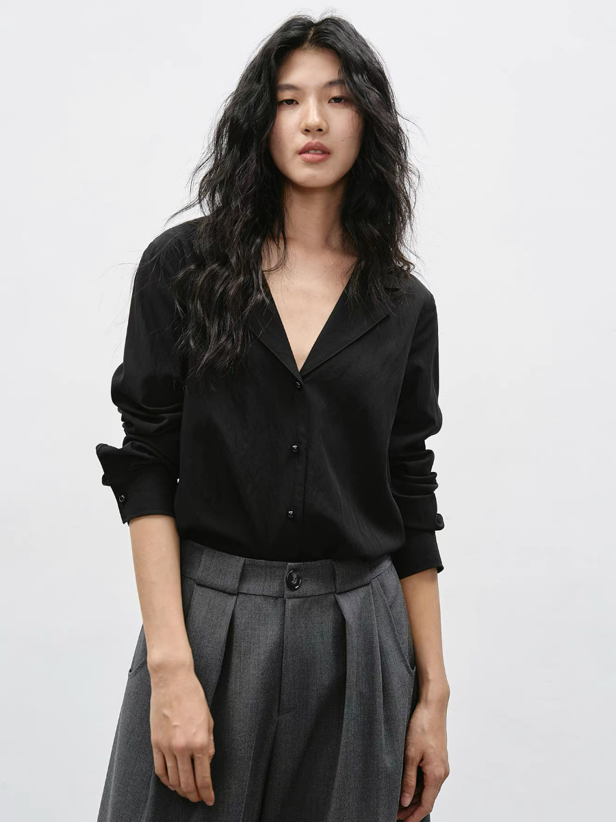 Kassen Lyocell V Collar Shirt