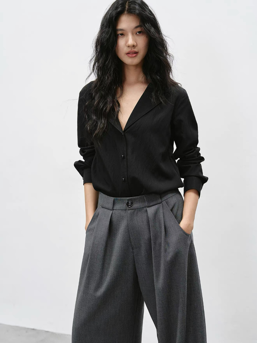 Kassen Lyocell V Collar Shirt
