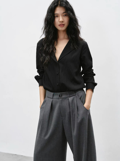 Kassen Lyocell V Collar Shirt