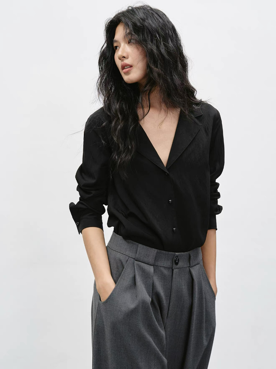 Kassen Lyocell V Collar Shirt