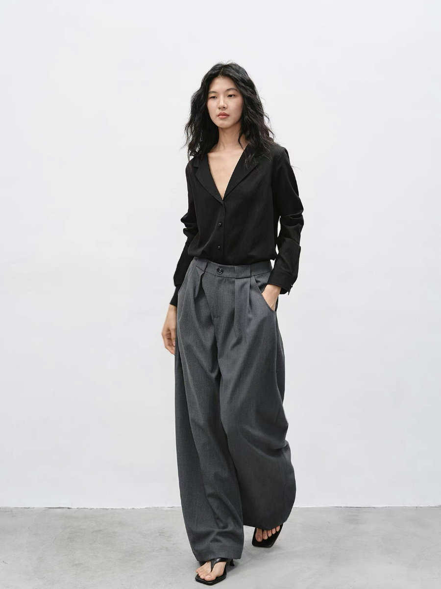 Kassen Lyocell V Collar Shirt