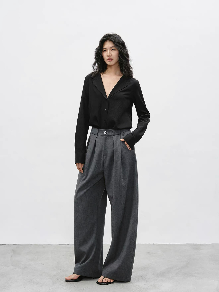 Kassen Lyocell V Collar Shirt