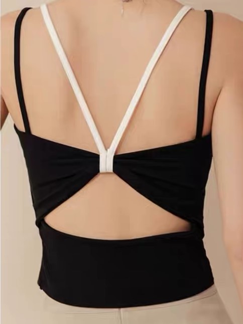 Leura Fake Two Pieces Strappy Padded Top