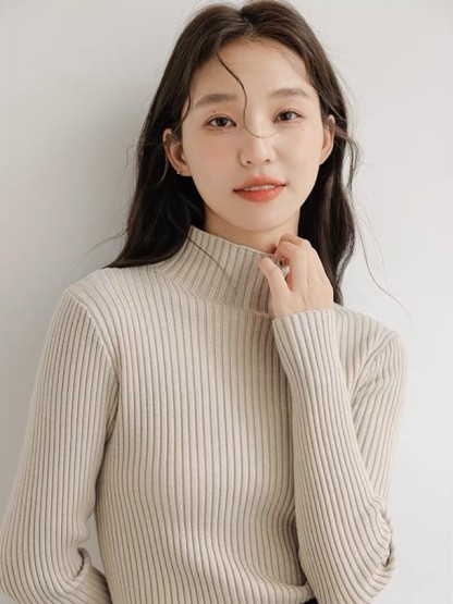 Lola High Neck Ribbed Knit Top