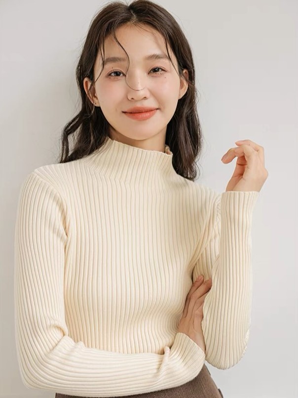 Lola High Neck Ribbed Knit Top