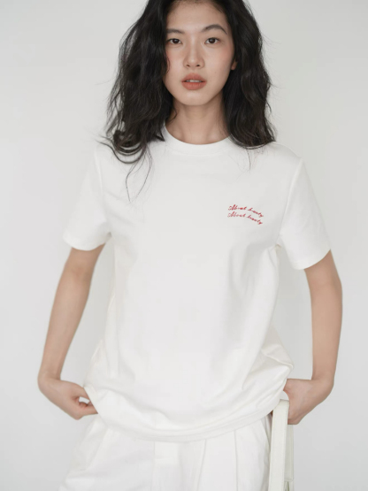 Klay Embroidery Words Tee