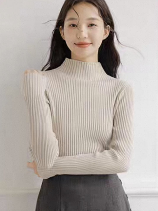 Lola High Neck Ribbed Knit Top