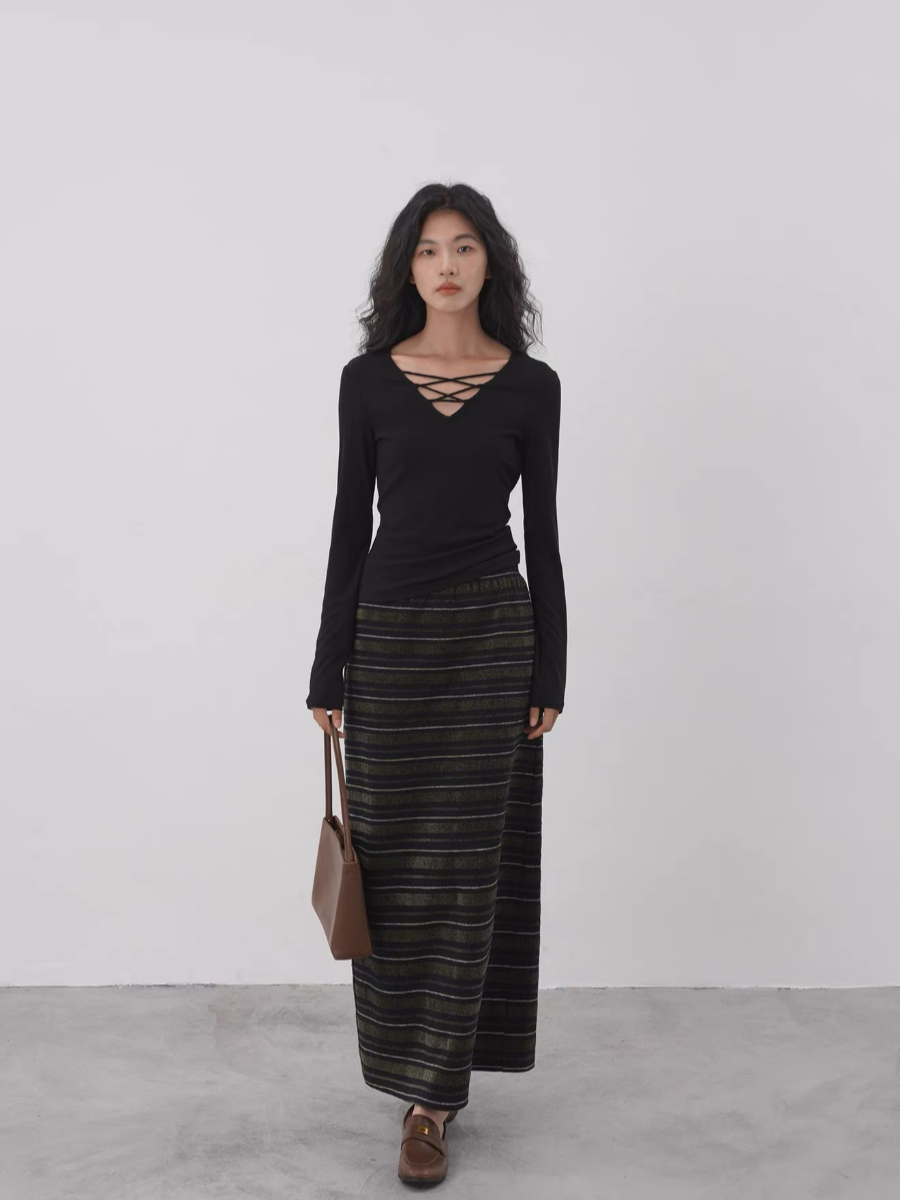 Kylan Criss Cross Long Sleeve Top