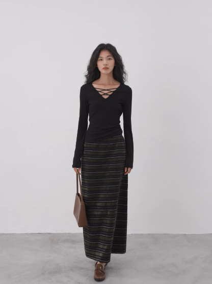 Kylan Criss Cross Long Sleeve Top