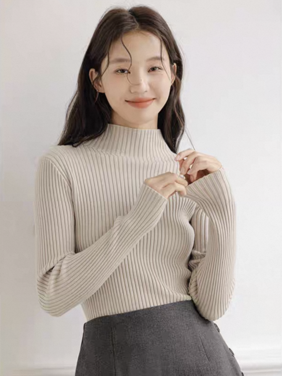 Lola High Neck Ribbed Knit Top