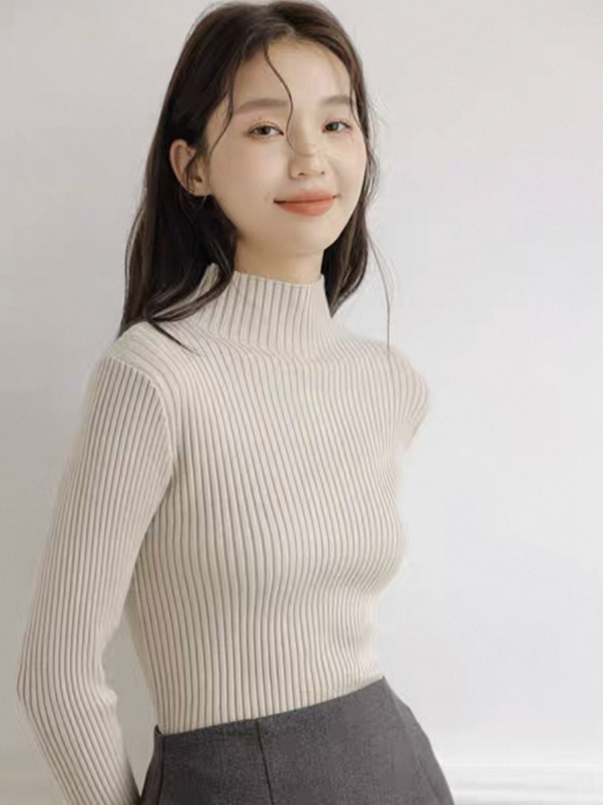 Lola High Neck Ribbed Knit Top