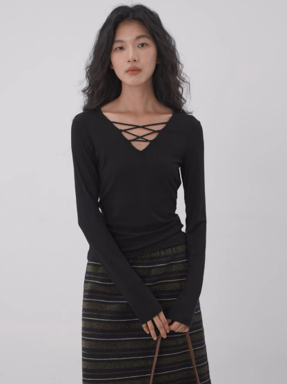 Kylan Criss Cross Long Sleeve Top