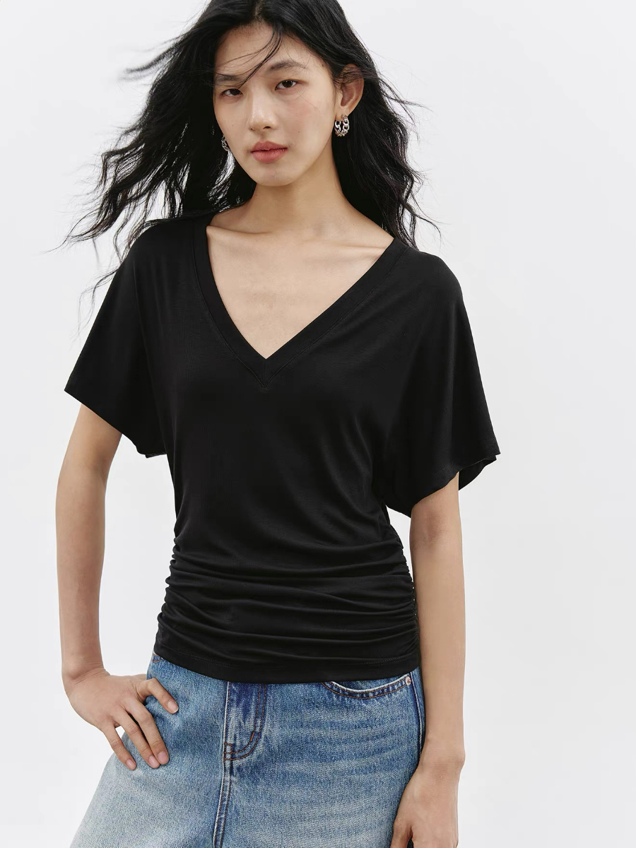 Kamal Batwing Sleeve Lyocell Top