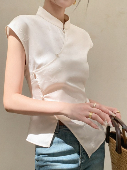 Cang Fen Asymmetric Oriental Top-The Black Bow-