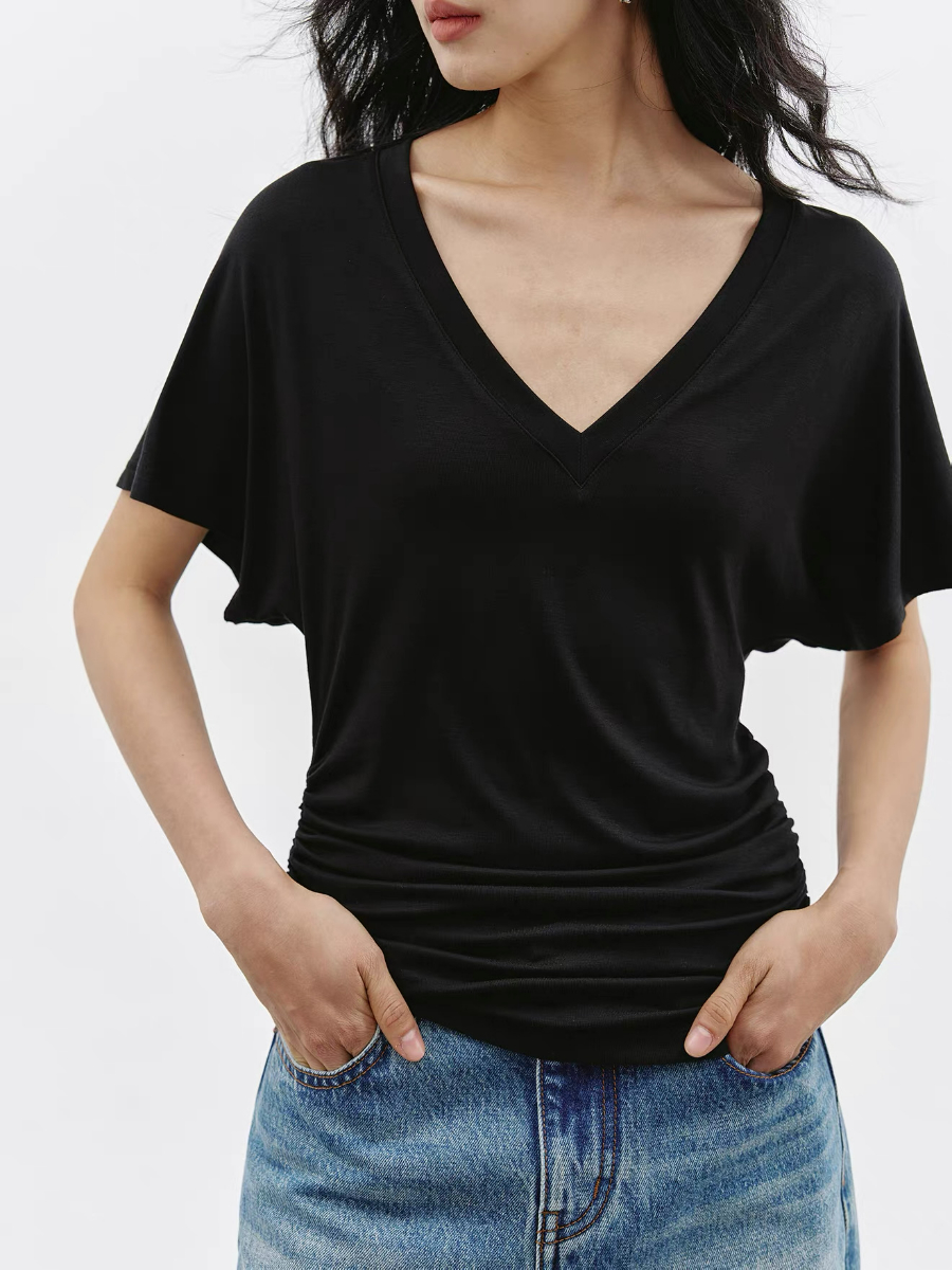 Kamal Batwing Sleeve Lyocell Top