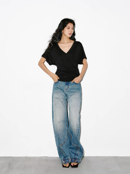Kamal Batwing Sleeve Lyocell Top