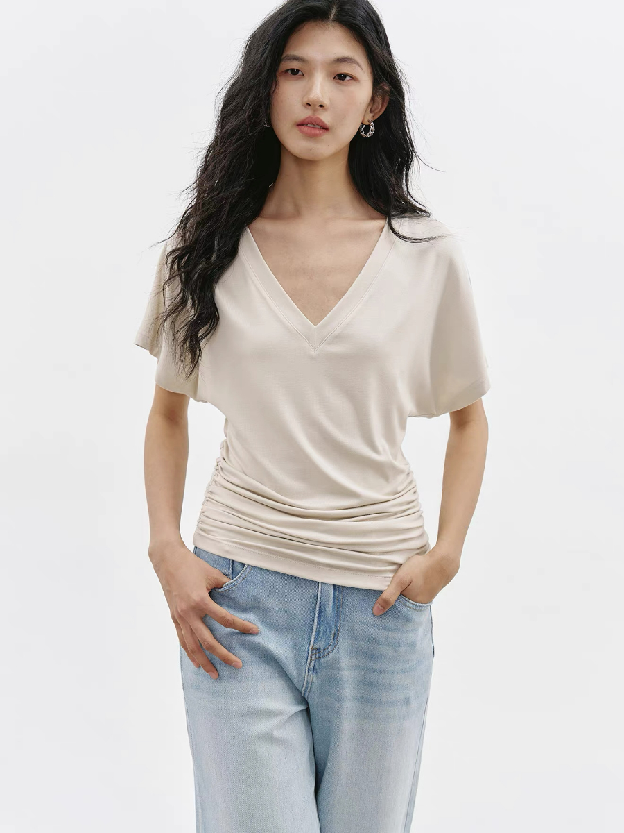 Kamal Batwing Sleeve Lyocell Top