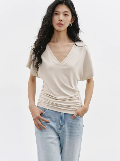 Kamal Batwing Sleeve Lyocell Top
