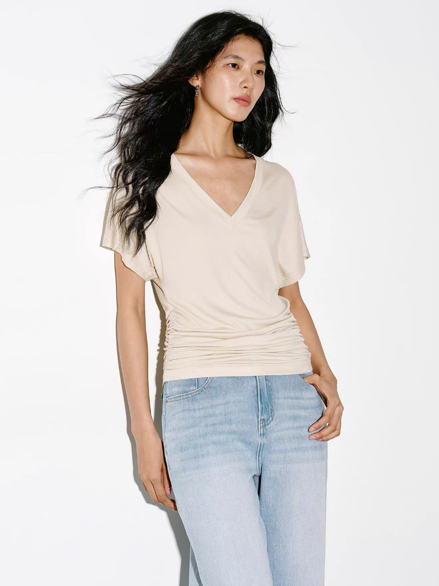 Kamal Batwing Sleeve Lyocell Top