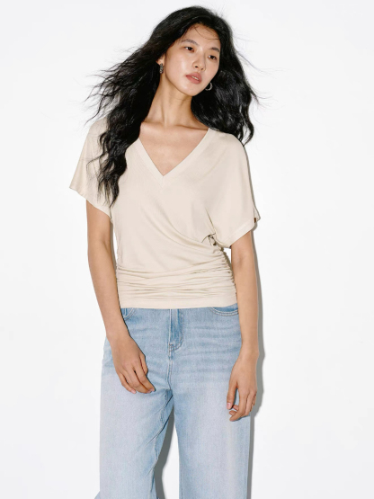 Kamal Batwing Sleeve Lyocell Top