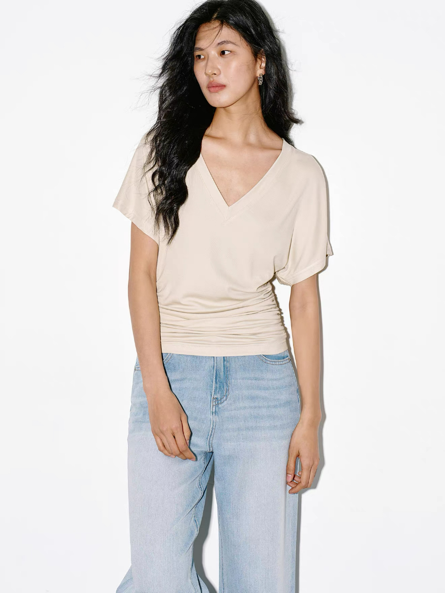 Kamal Batwing Sleeve Lyocell Top