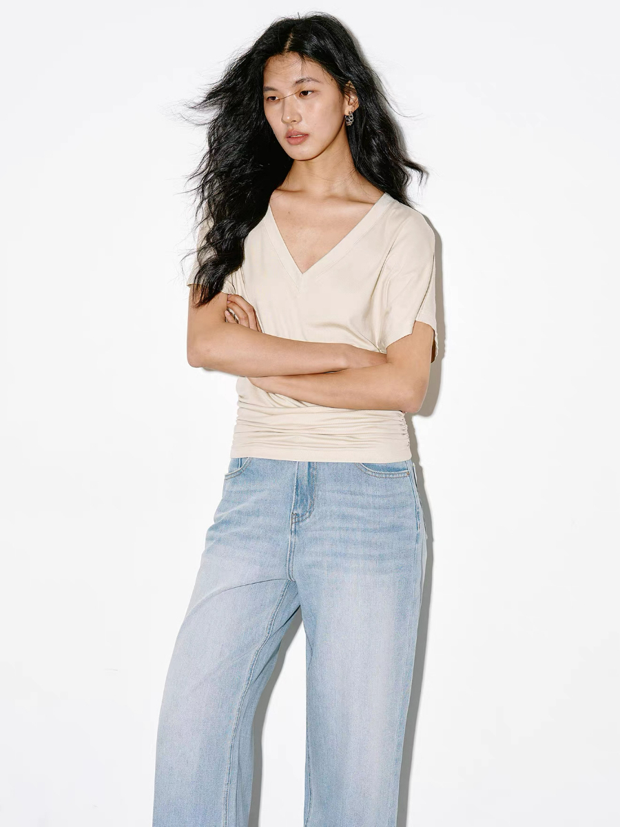 Kamal Batwing Sleeve Lyocell Top