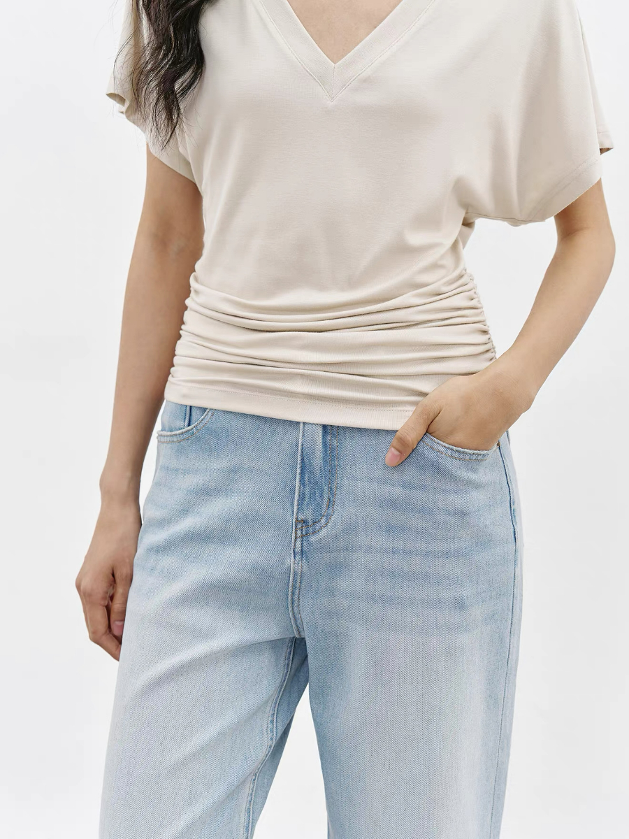 Kamal Batwing Sleeve Lyocell Top