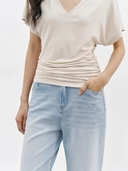 Kamal Batwing Sleeve Lyocell Top