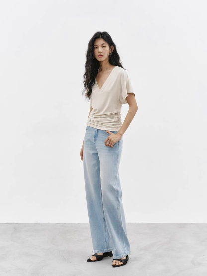 Kamal Batwing Sleeve Lyocell Top