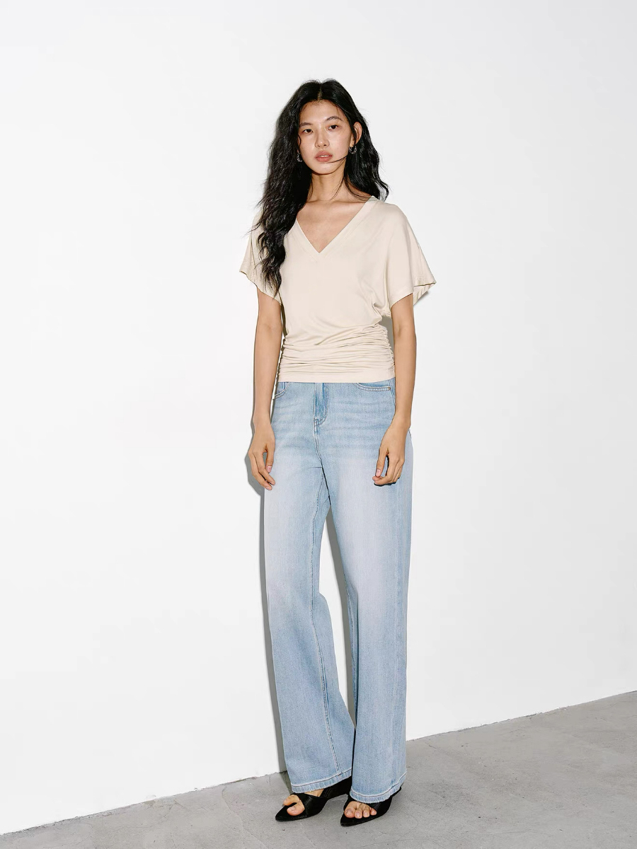 Kamal Batwing Sleeve Lyocell Top