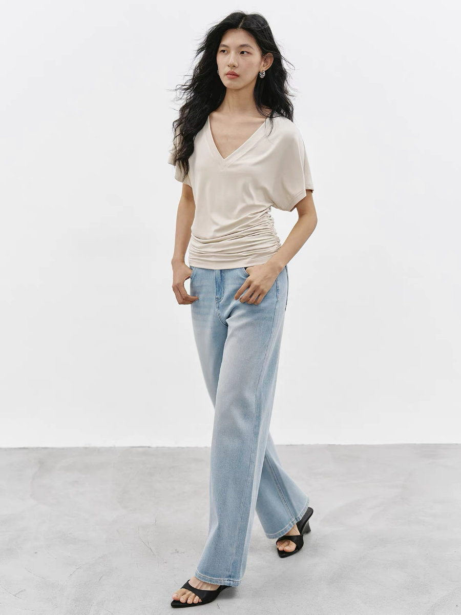 Kamal Batwing Sleeve Lyocell Top