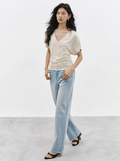 Kamal Batwing Sleeve Lyocell Top