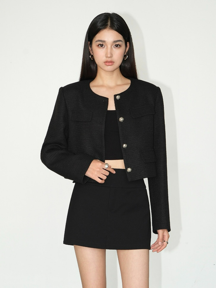 Jadey Tweed Jacket-The Black Bow-