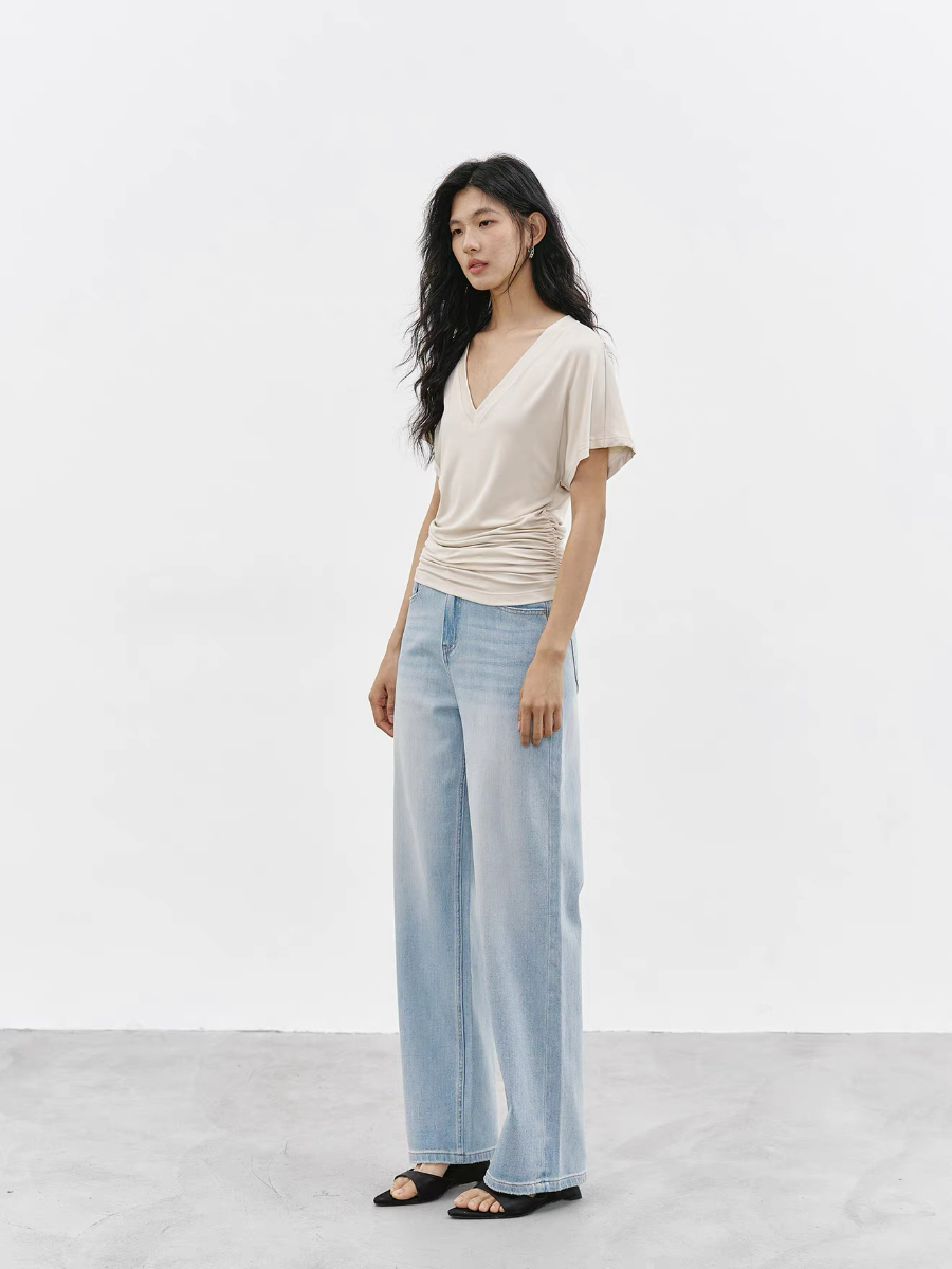 Kamal Batwing Sleeve Lyocell Top