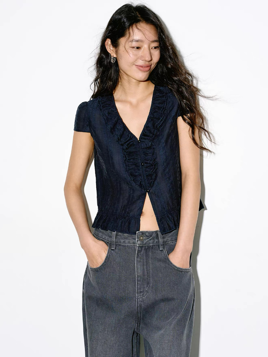 Kameron Ruffle Trim Blouse