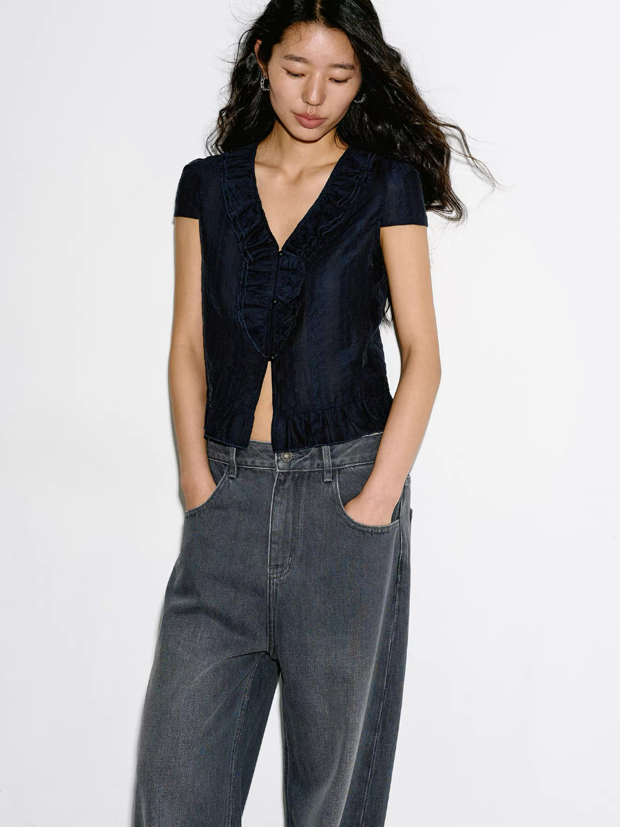 Kameron Ruffle Trim Blouse