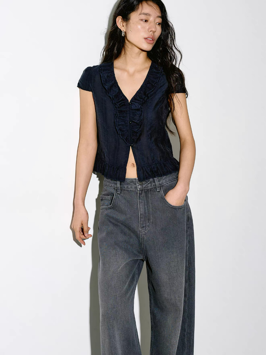 Kameron Ruffle Trim Blouse