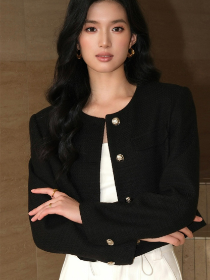 Jadey Tweed Jacket-The Black Bow-