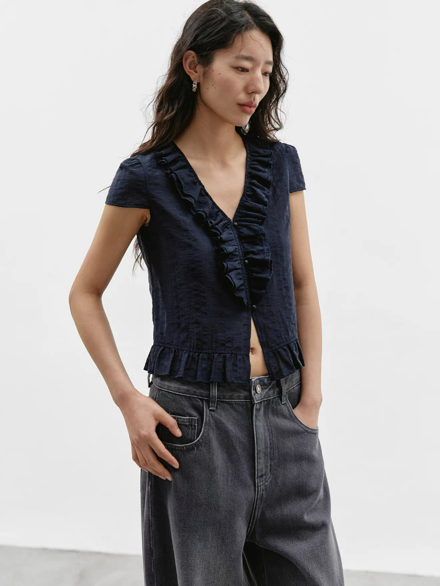 Kameron Ruffle Trim Blouse