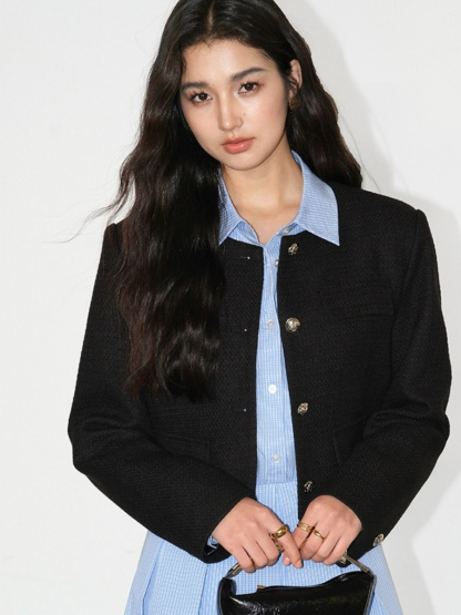 Jadey Tweed Jacket-The Black Bow-