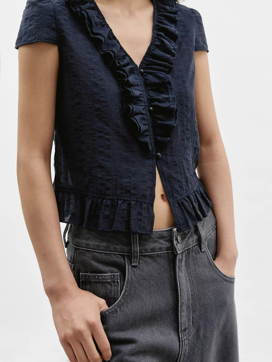 Kameron Ruffle Trim Blouse