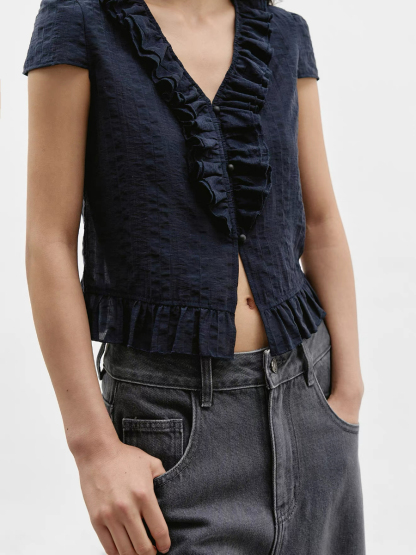 Kameron Ruffle Trim Blouse