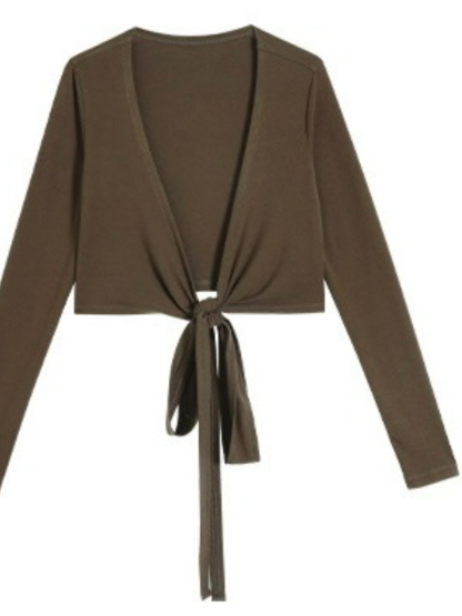 Jasper Tie Up Long Sleeve Top & Jaxon Halter Neck Singlet-The Black Bow-