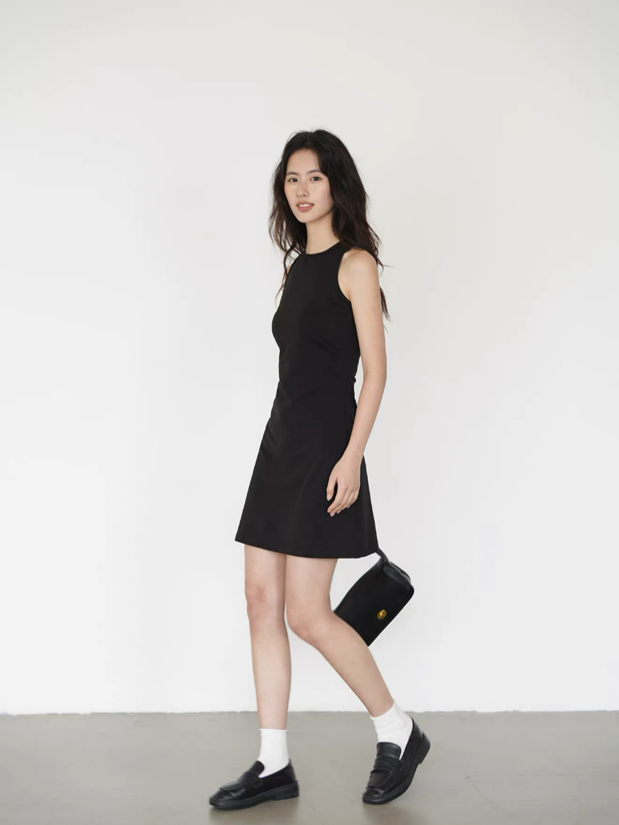 Kace Round Neck Mini Dress