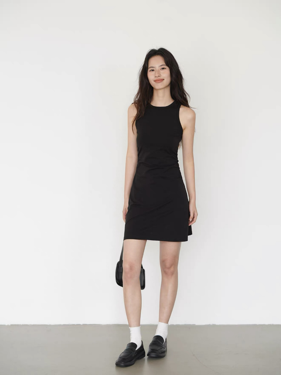 Kace Round Neck Mini Dress