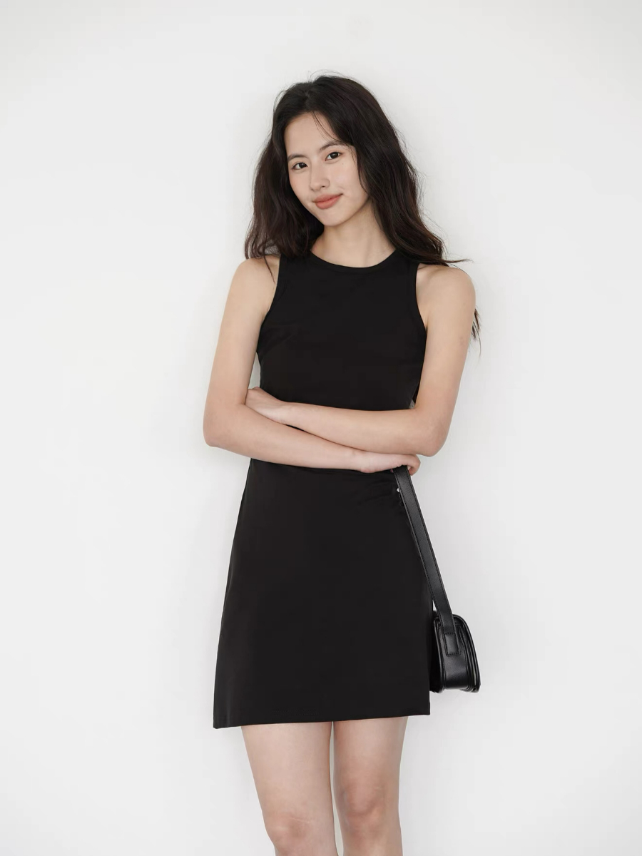 Kace Round Neck Mini Dress