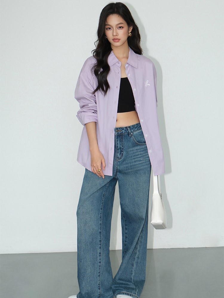 Zandaya Cotton Oversized Shirt-The Black Bow-