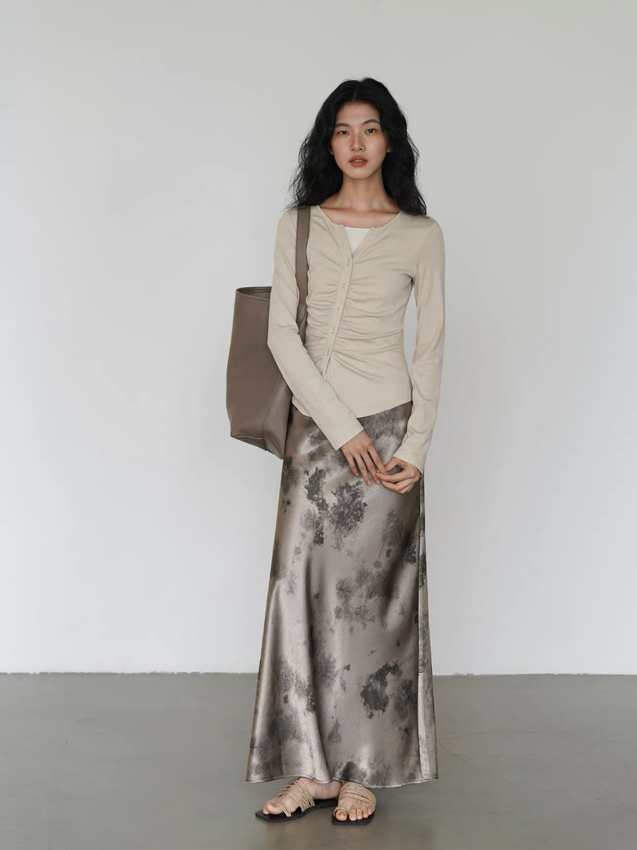 Kyro Water Dye Satin Skirt