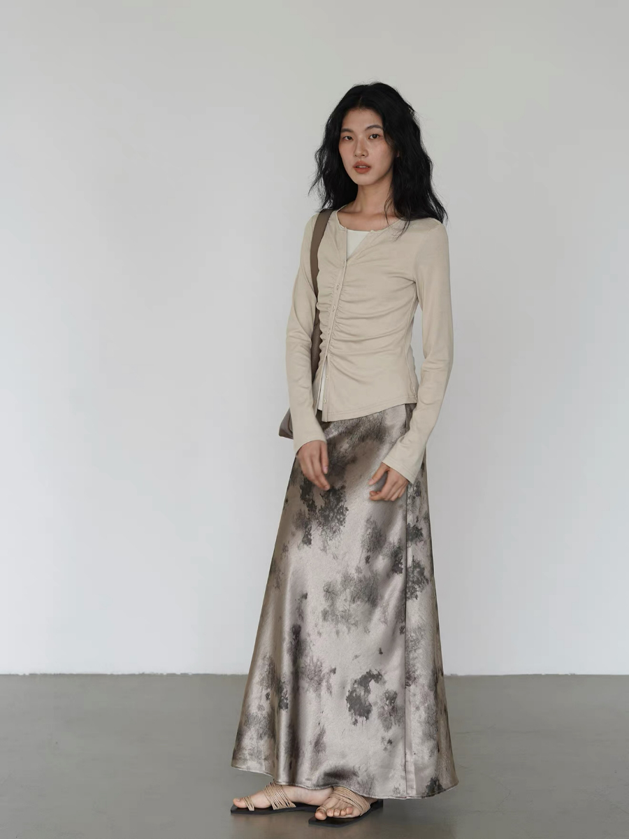Kyro Water Dye Satin Skirt