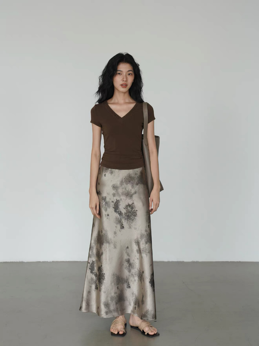 Kyro Water Dye Satin Skirt